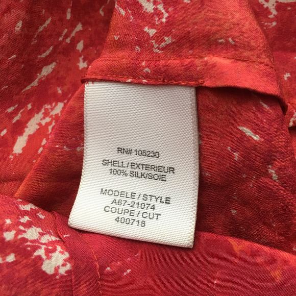 Joie Abstract Floral Saunders Tank 100% Silk - Picture 6 of 6